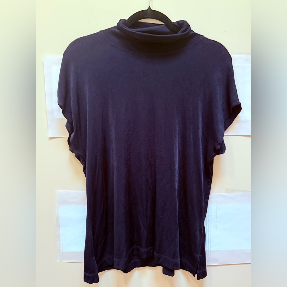 Chico's Travelers Size 3 Black Mock Turtleneck Women's Top